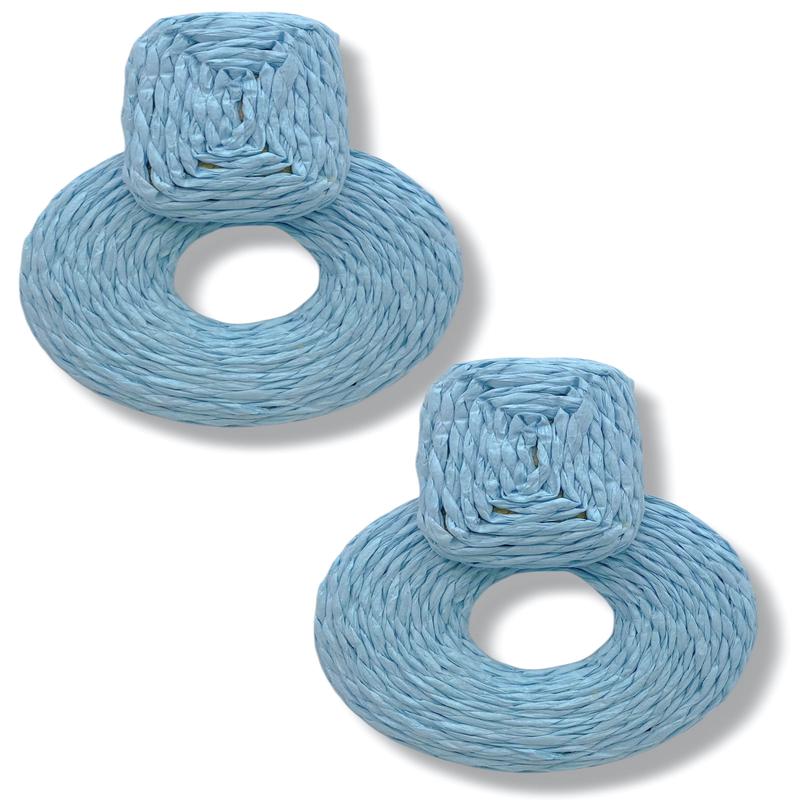 Total Knockout Raffia Circle Earrings
