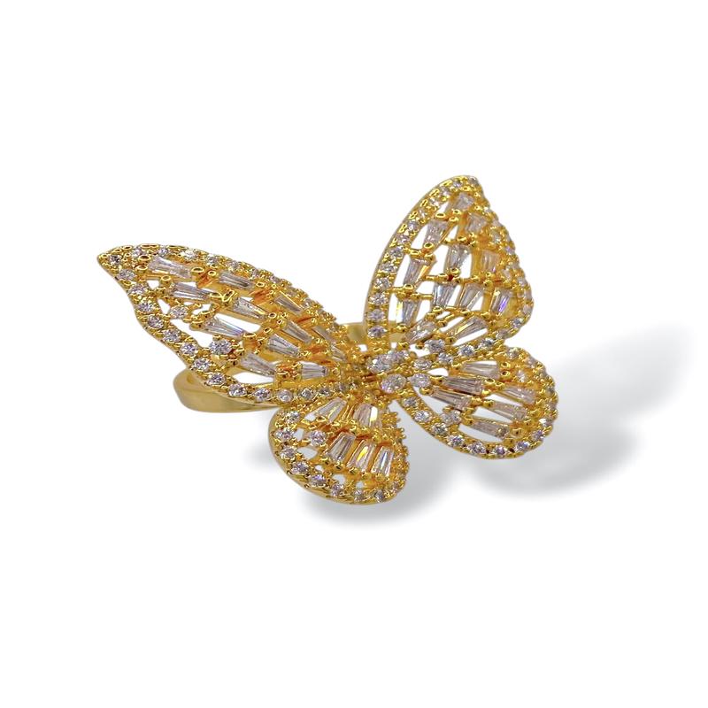 Treasure Jewels Big Butterfly Gold Ring