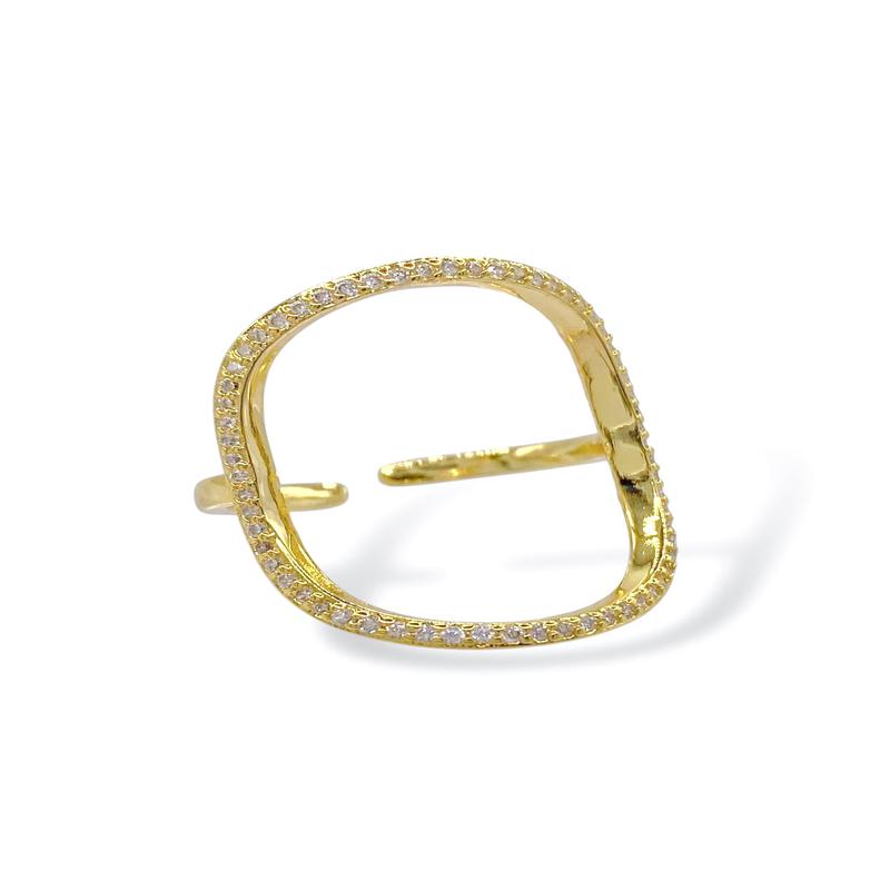 Treasure Jewels Halo Gold Glam Ring