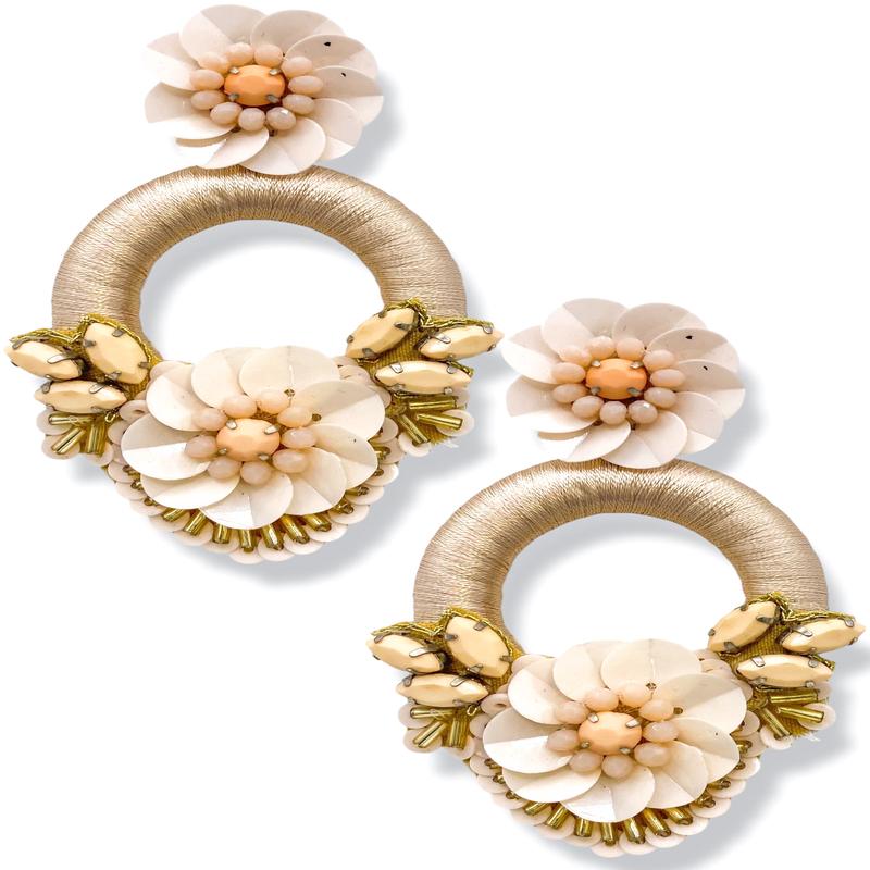 Whitley Flower Wrapped Earrings