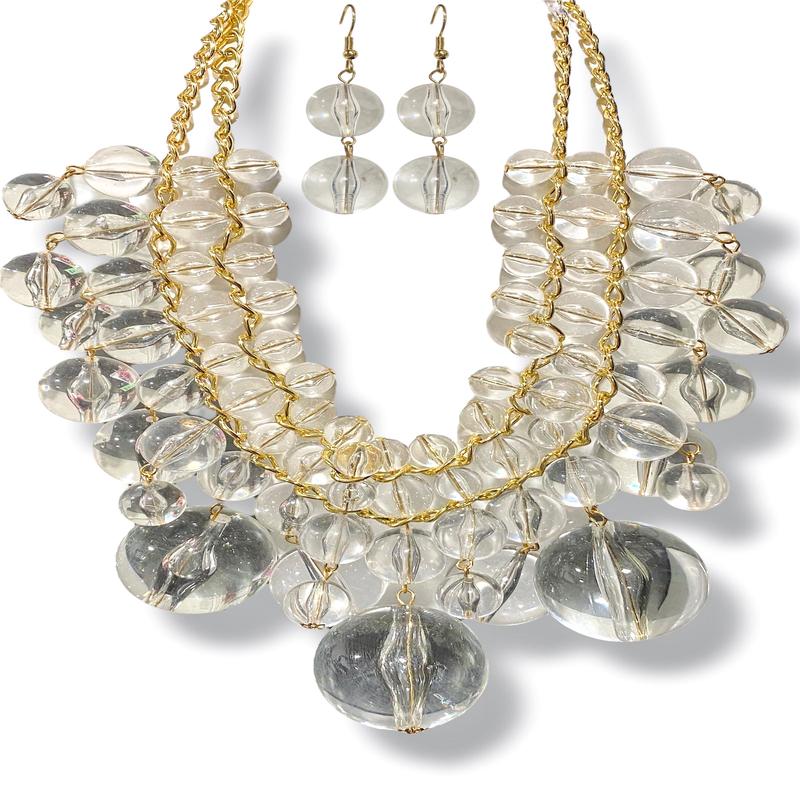 Clear View Statement Necklace - FINAL SALE