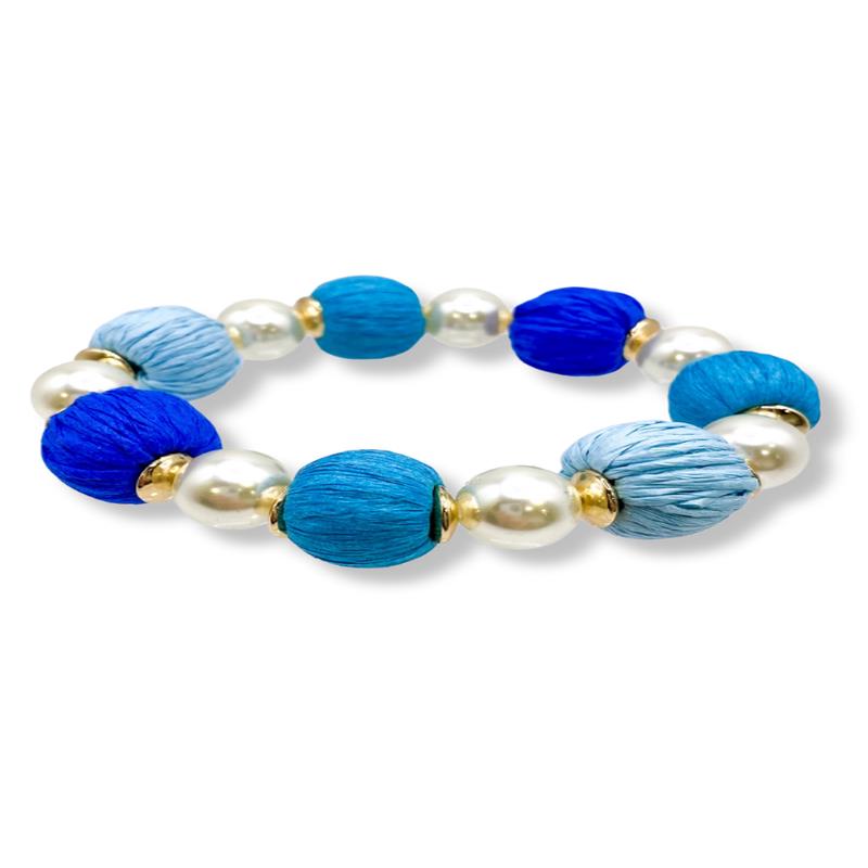 Lover Of Spring Blue Beaded Bracelet