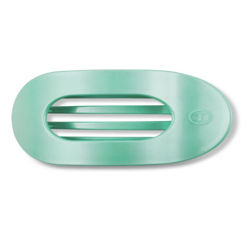 Teleties Large Flat Round Totally Turquoise Hair Clip *Final Sale*