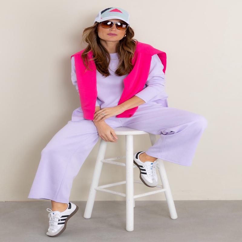 Tour Of Italy Long Sleeve Travel Set In Lilac