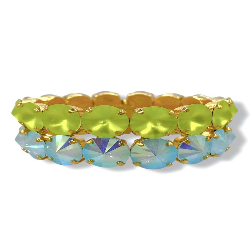 TOVA Olivia Soft Mint Ignite Glacier Blue Mega Strand Bracelet