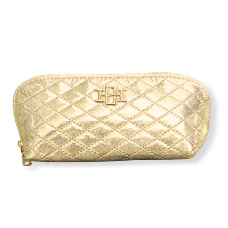 Caroline Hill Ibiza Small Champagne Pop Coated Cosmetic Pouch