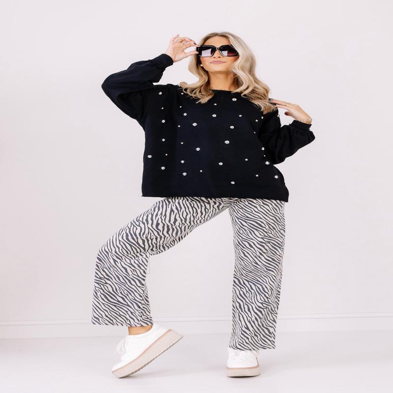 Come Along Black Long Sleeve Top