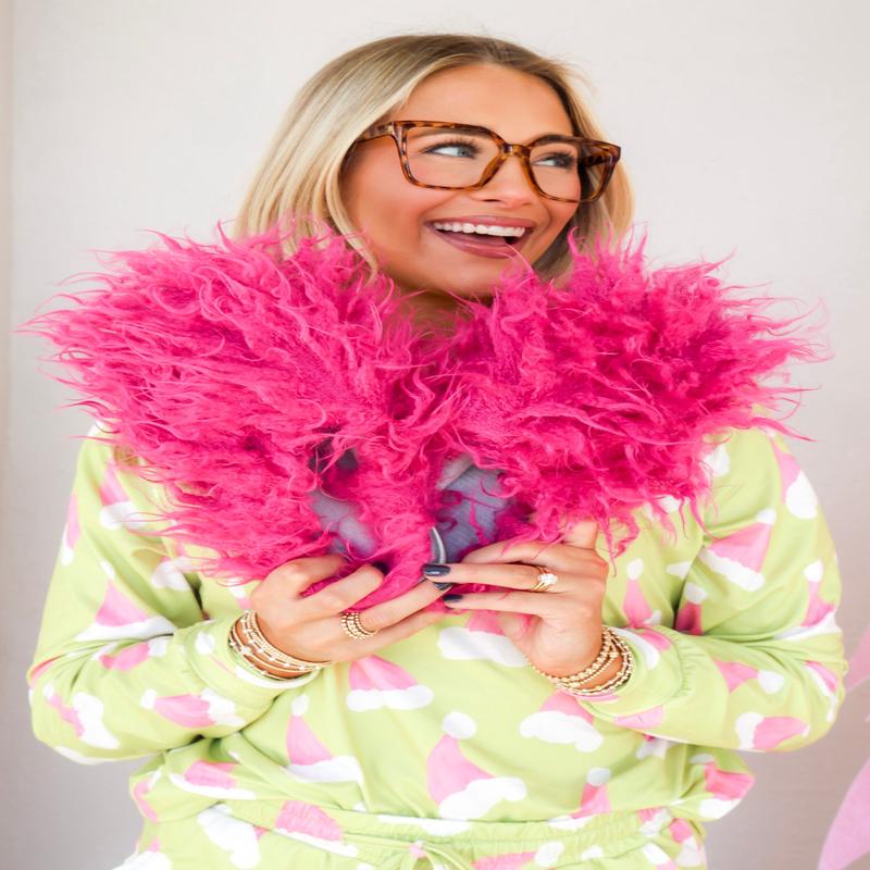 DOORBUSTER You're so Fuzzy Hot Pink Slippers