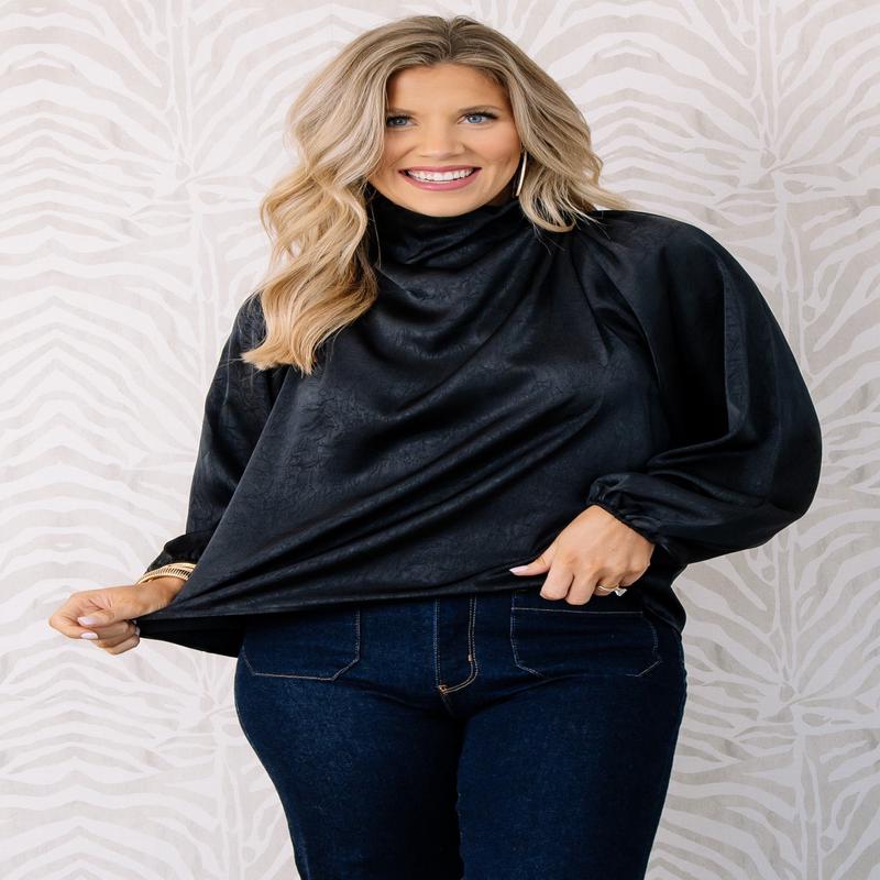 Everything Stops Black Long Sleeve Top