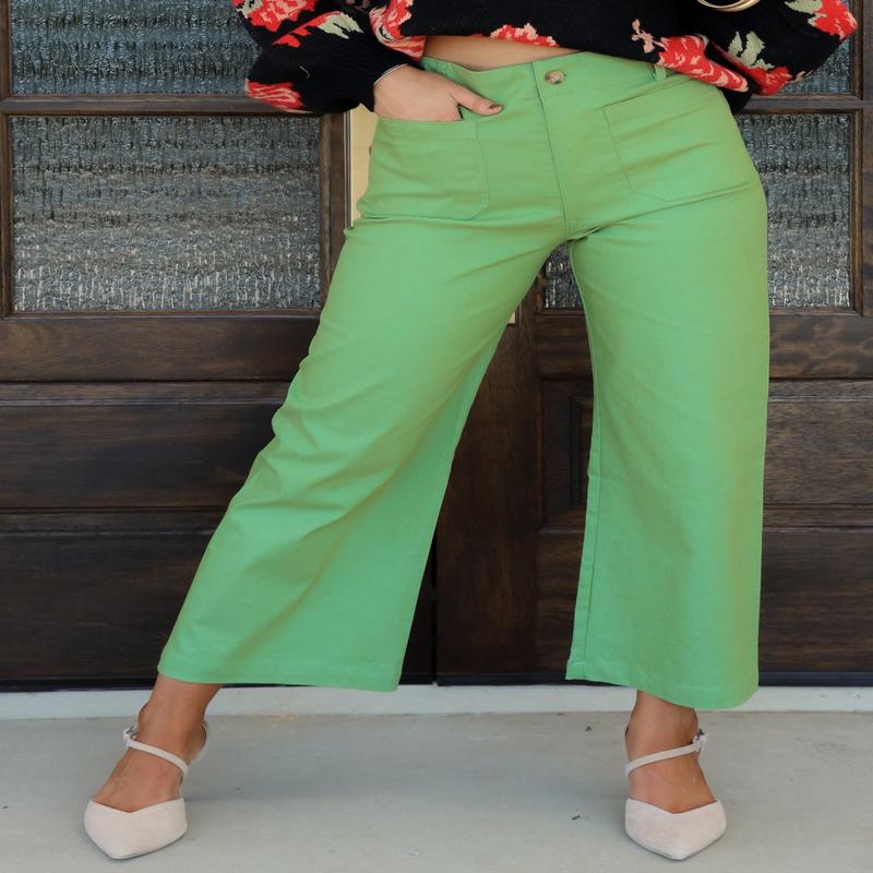 Looking Lovely Cropped Green Pant