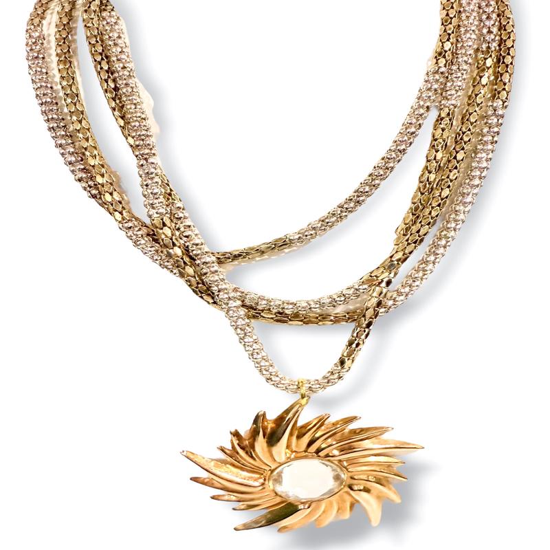 Made in the Deep South 1960s Brooch 1970s Ombre Necklace