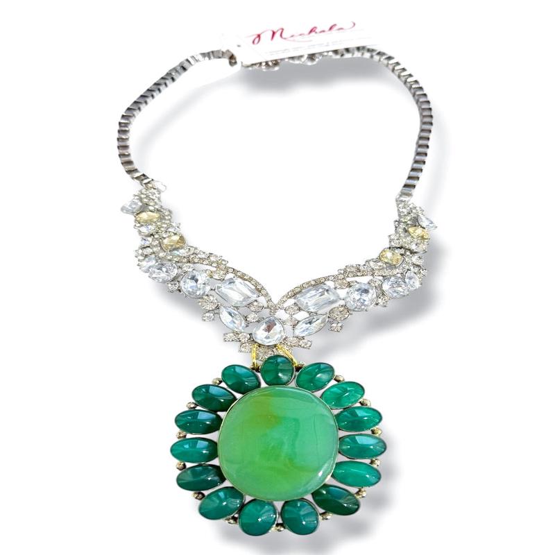 Made In The Deep South 1960s Jade & Agate Necklace