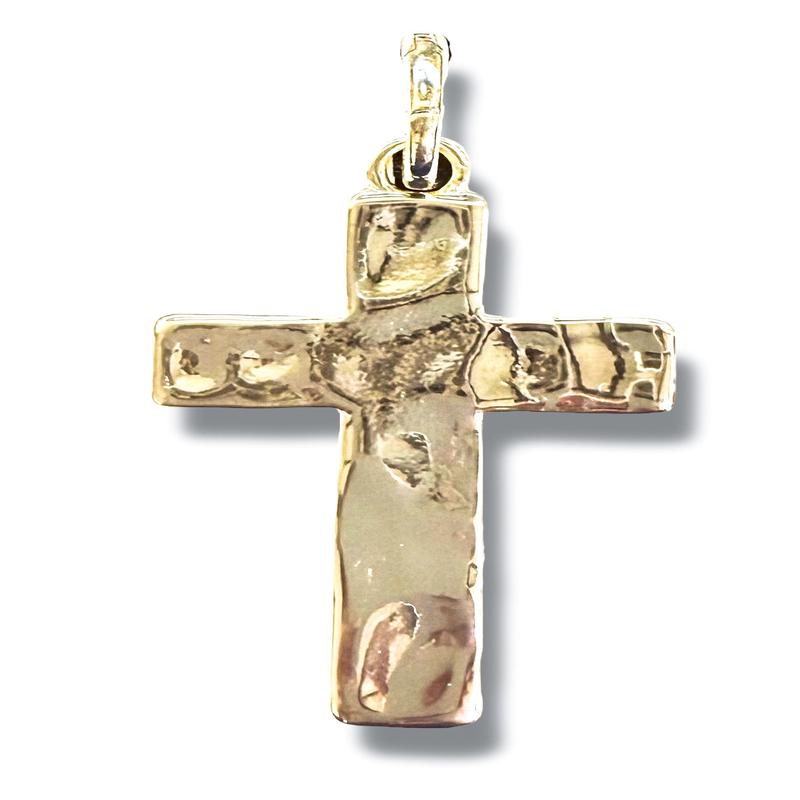 Nothing Much The Truth Hammered Cross Charm Pendant