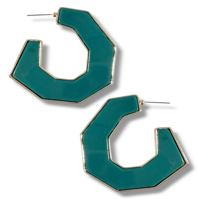Tiffany Green Geometric Earrings