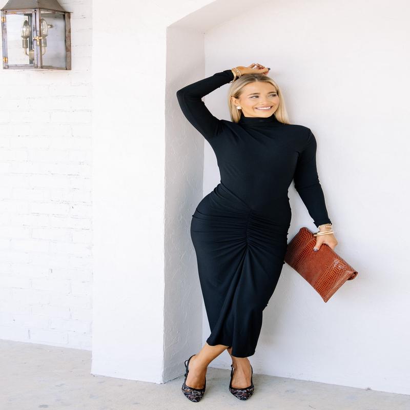 True Lifestyle Black Long Sleeve Maxi Dress