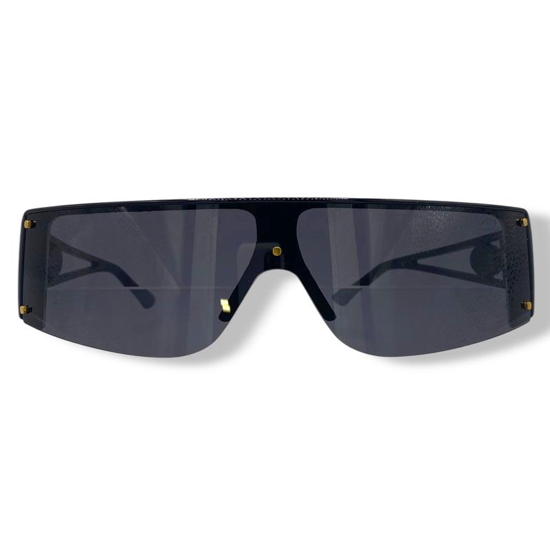Undercover Black Visor Style Sunglasses *Final Sale*