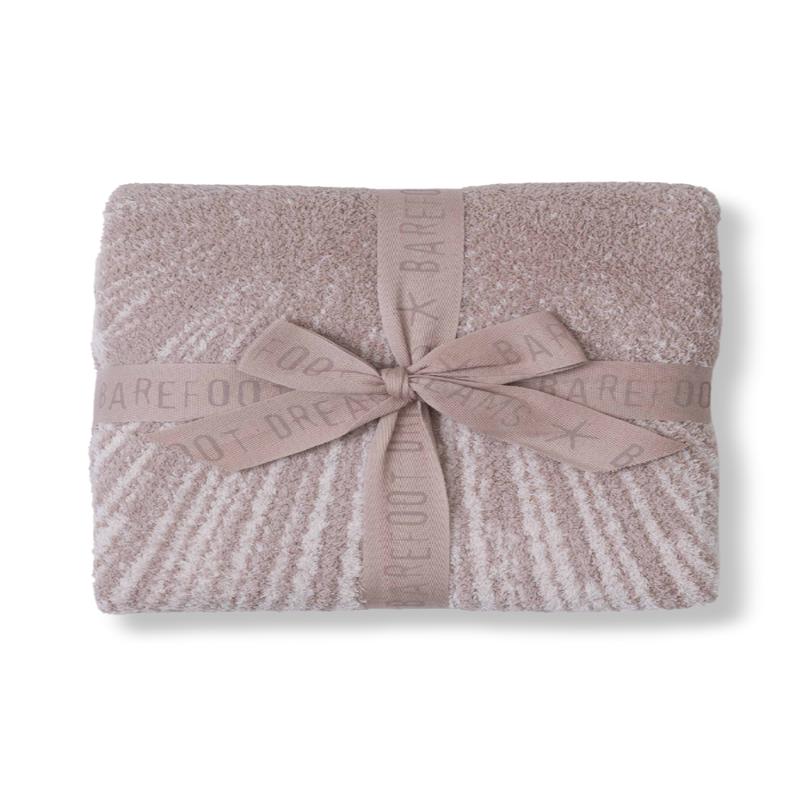 Barefoot Dreams Covered In Prayer Dusty Mauve Stroller Blanket