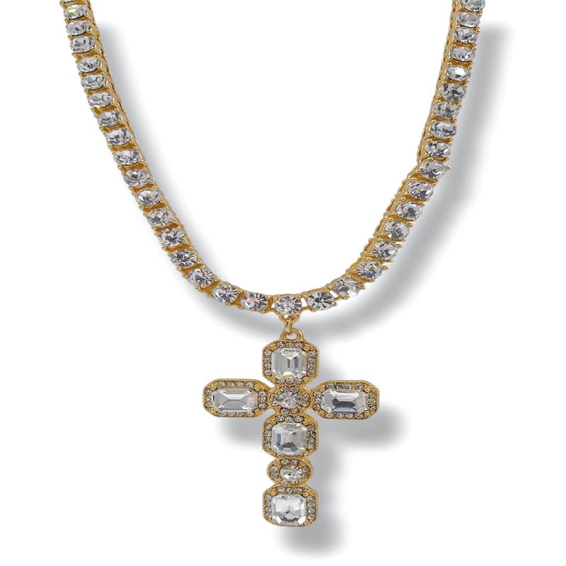 Darcy Gold Cross Necklace