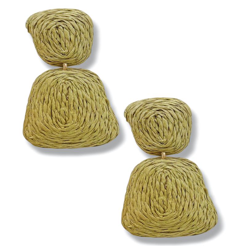 Drop The Ball Olive Earrings