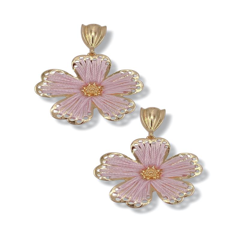 Jasmine Thread Flower Earrings