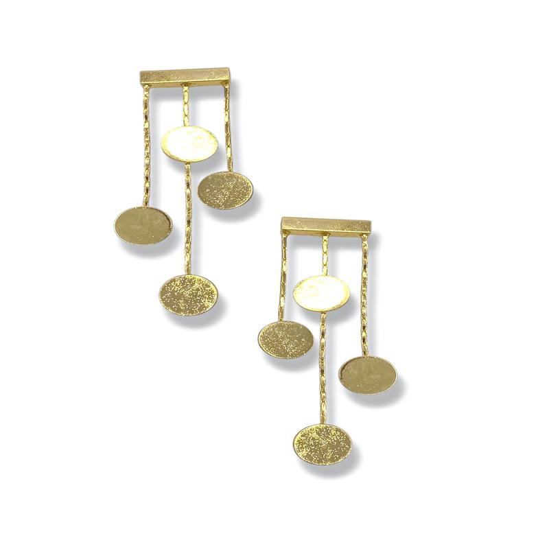 Jeanna Linked Bar & Disc Earrings *Final Sale*