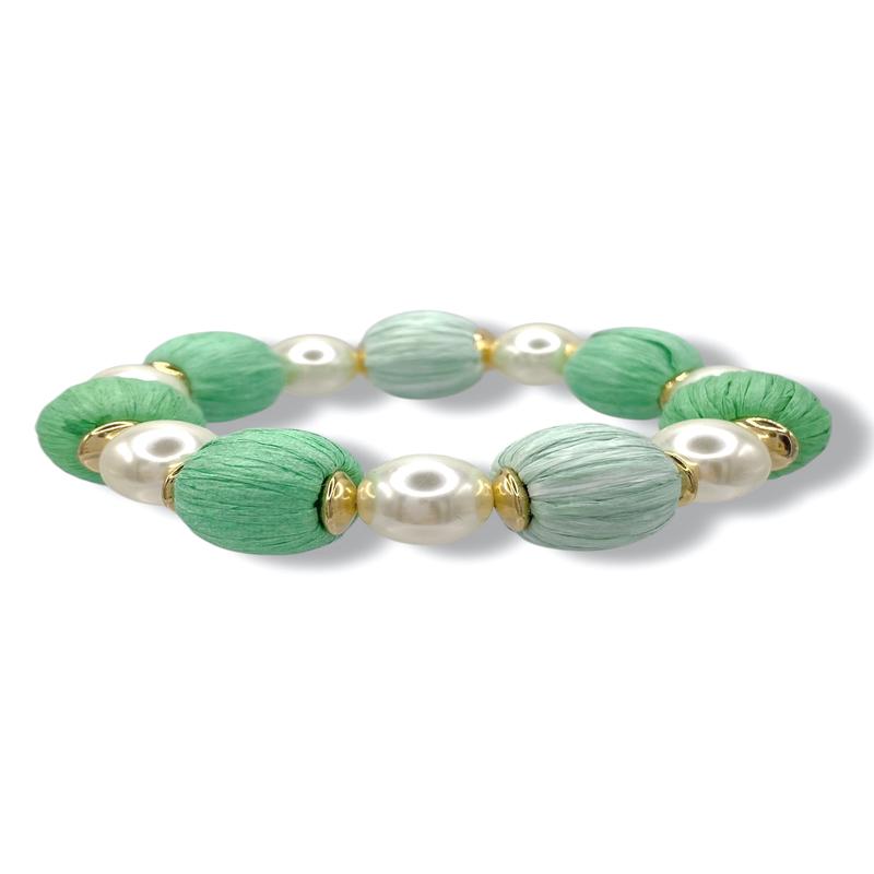 Lover Of Spring Green Beaded Bracelet - FINAL SALE