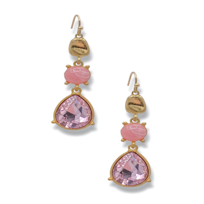 Mae Pink Drop Earrings *Final Sale*