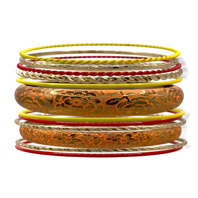 On Fire Bangle Bracelet Set