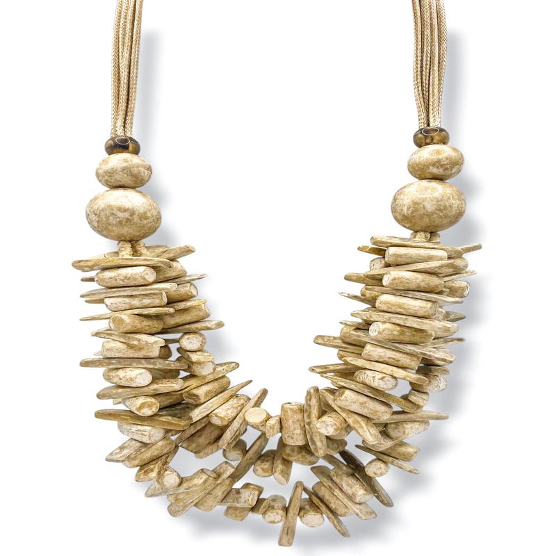 On My Mind Layered Wood Necklace *Final Sale*