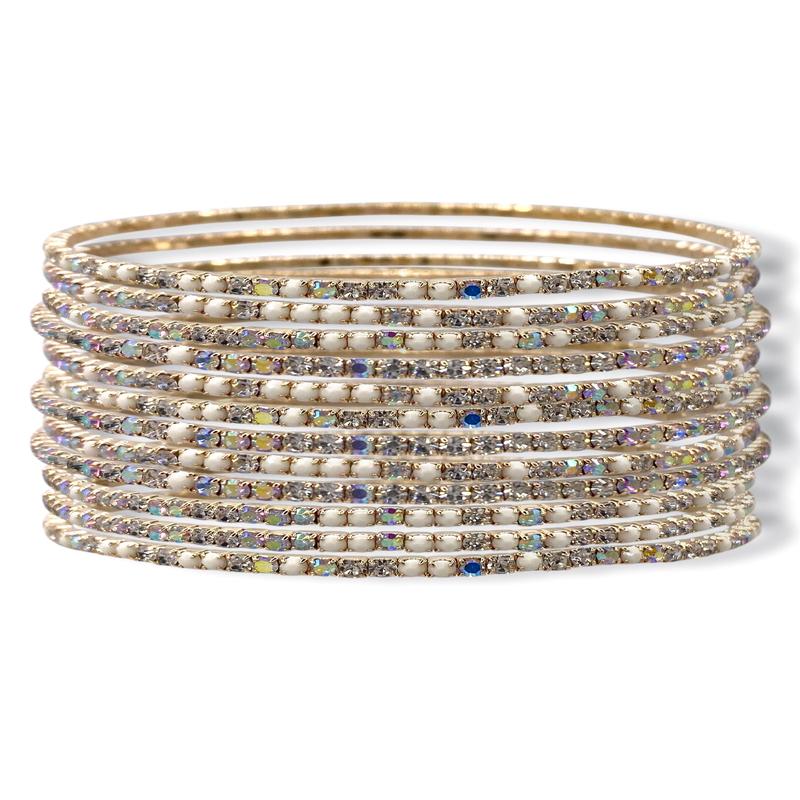 Shine Bright White Stretch Bracelet Set