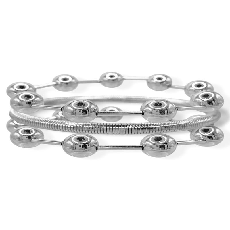 Sweet Touch Rhodium Bracelet Set