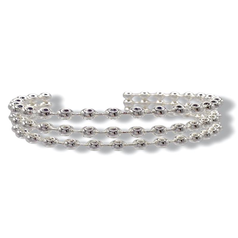 Bonnie Silver Ball Cuff Bracelet