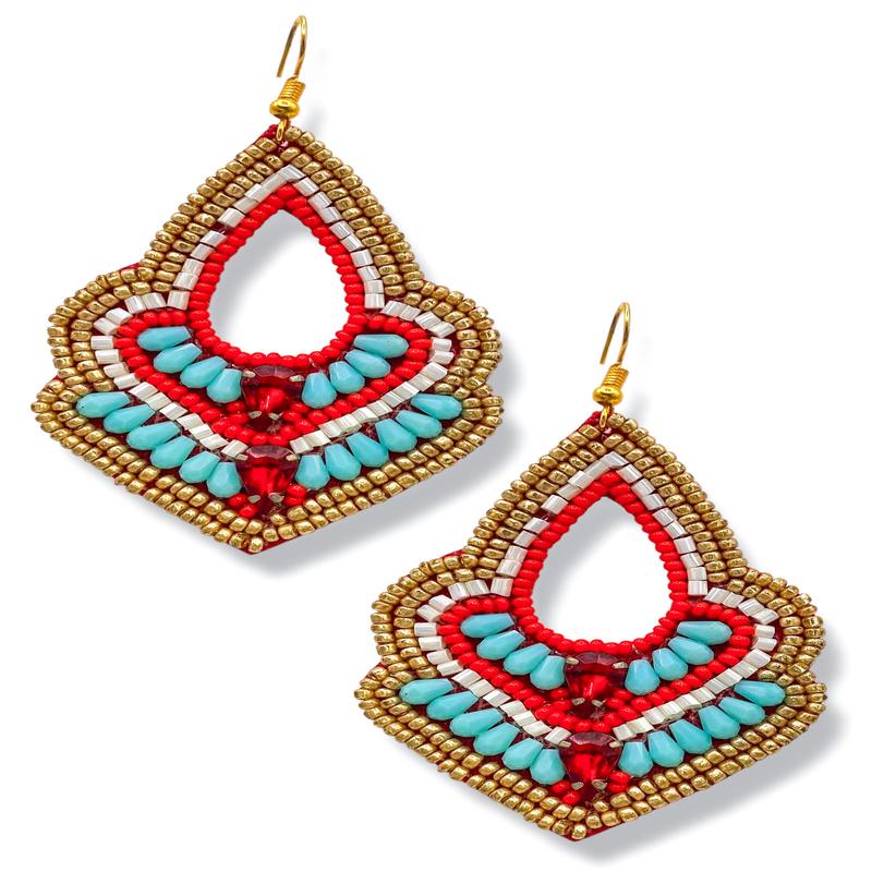 Brynn Bead Teardrop Earrings