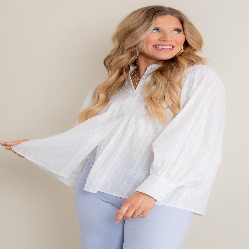 Florence Off White Long Sleeve Top