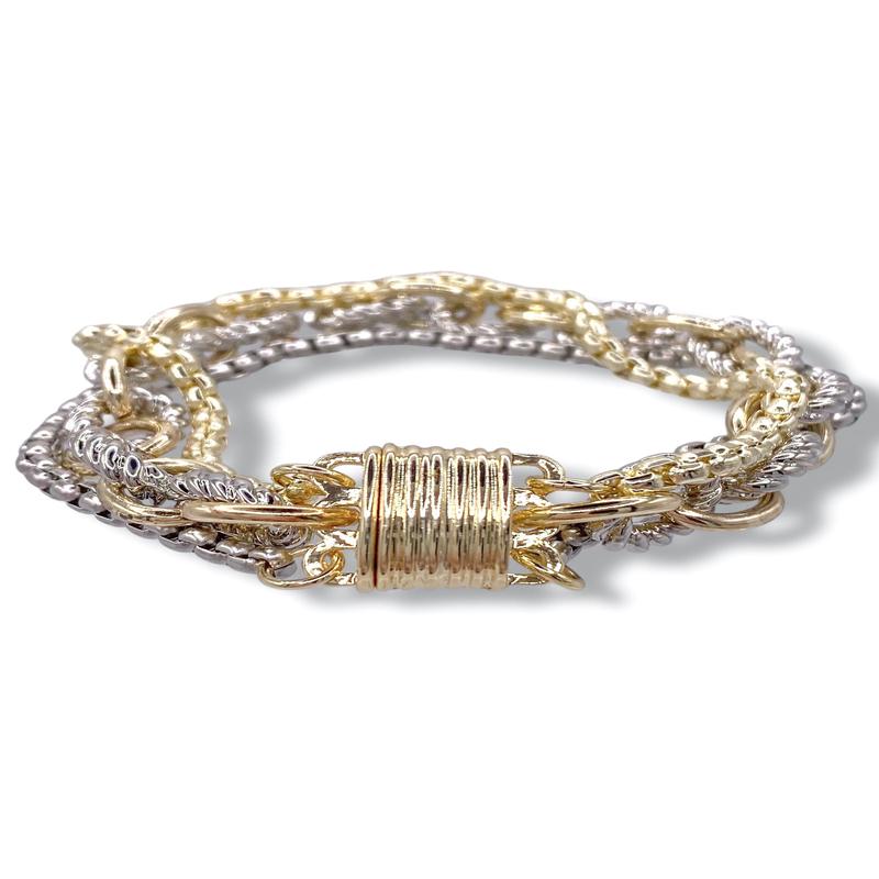 Hide Away Two-tone Chain Bracelet