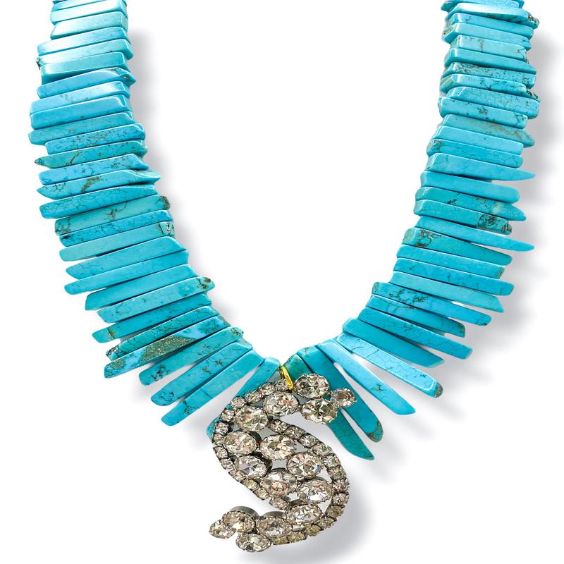 Made in the Deep South 1950s Brooch 1960s Magnesite Necklace