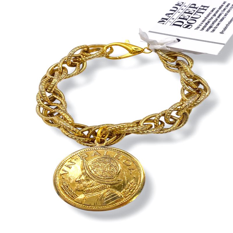 Made in the Deep South 1960s Coin Chain Bracelet