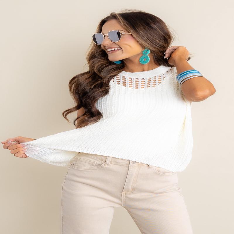 Maeve Ivory Crochet Top - FINAL SALE