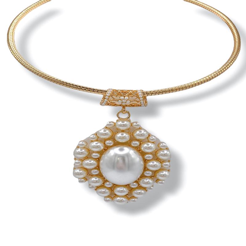 Moment Of Silence Pearl Statement Necklace