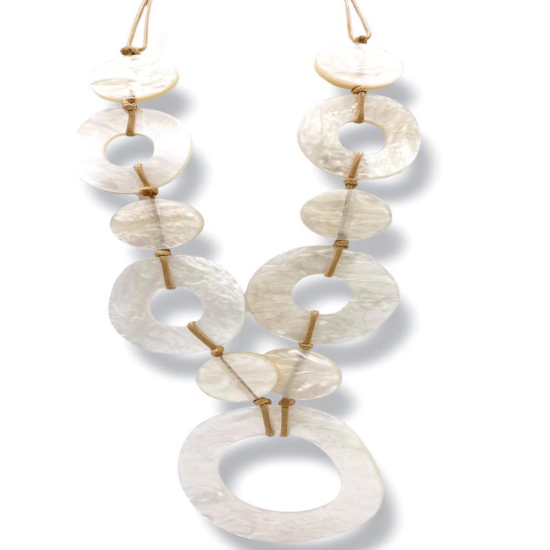 Nash Ivory Acetate Round Statement Necklace *Final Sale*