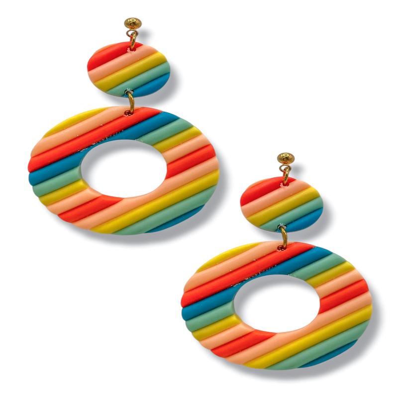Pay Attention Clay Disk & Circle Earrings *Final Sale*