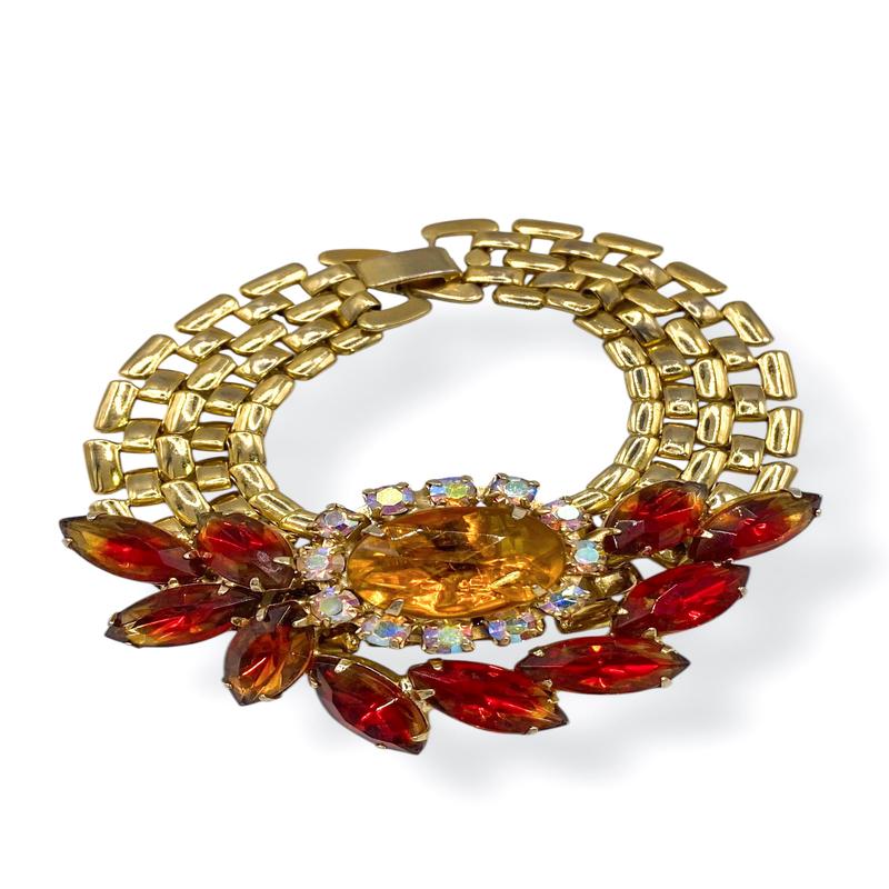 Rockstar In Rome 50's Brooch Gold Plated Bracelet