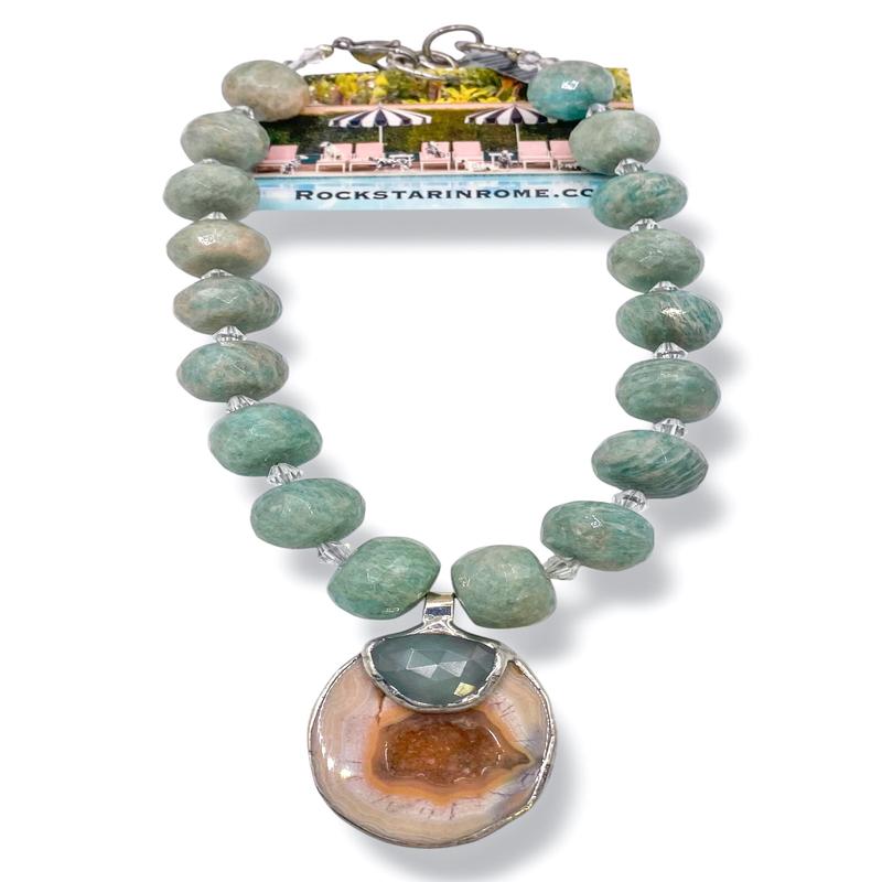 Rockstar in Rome Aqua & Agate Necklace