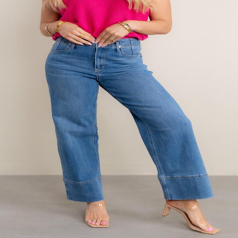 DEAR JOHN Holly Bloomtone Cropped Wide Leg Jean *Final Sale*