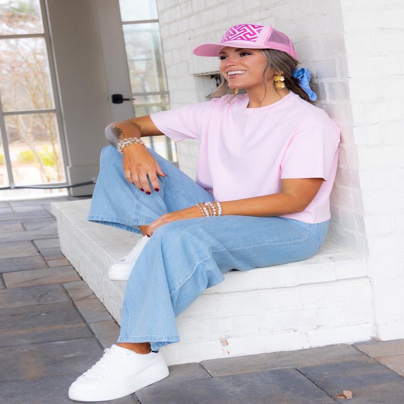 Dear John Maddox Pink Short Sleeve Top *Final Sale*