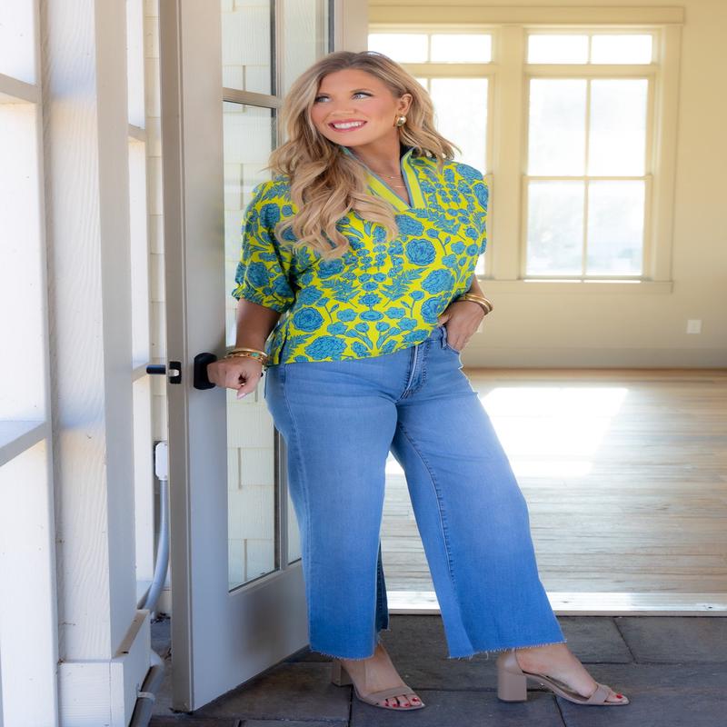 Emily McCarthy Poppy Floral Long Sleeve Top