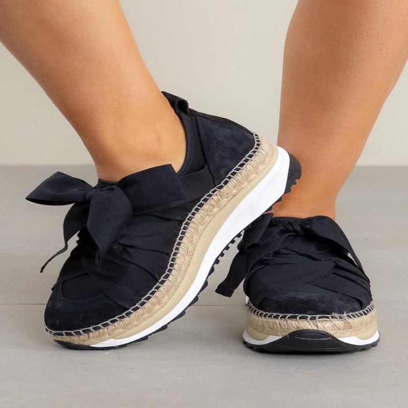 Free People Chapmin Espadrille Black Sneaker