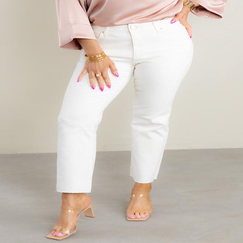 Kelsey High Rise Ecru Ankle Flare Jean *Final Sale*