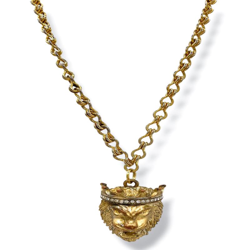 Made In The Deep South 1970s Lion Pendant 1960s Chain