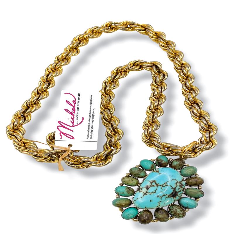 Made In The Deep South 1970s Turquoise Necklace